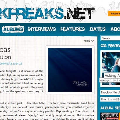 RockFreaks.net Reviews “A Separation”